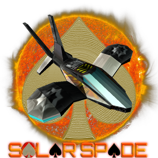 Solar Spade - 3D Retro Space S logo