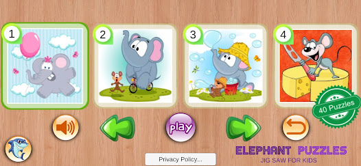 Screenshot 1 Elephant Puzzles Toddler android