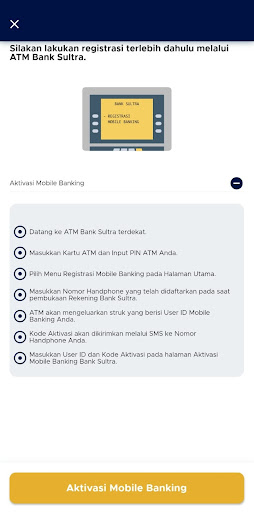 Mobile Banking Bank Sultra Screen 2
