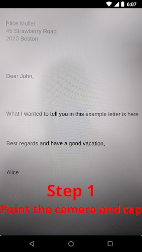 Android application Read Text from Photo screenshort