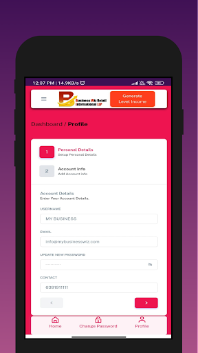 Android application My Business Wiz screenshort