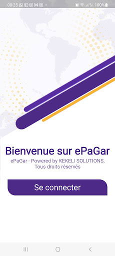Android application ePaGar - Point De Vente screenshort