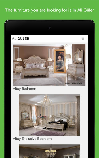 Android application ALİGÜLER MOBİLYA screenshort