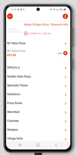 Italian Village Pizza Screen 3