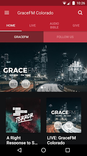 Screenshot of GraceFM Colorado
