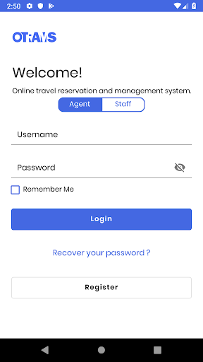 Android application OTRAMS screenshort