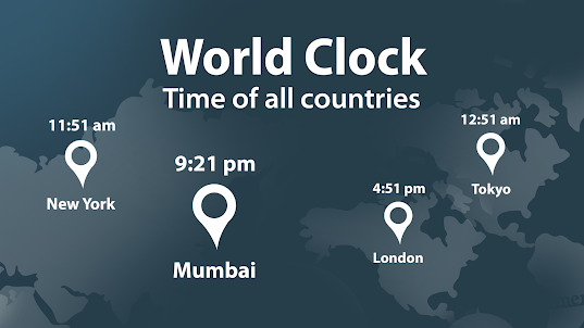 世界時鐘時間所有國家