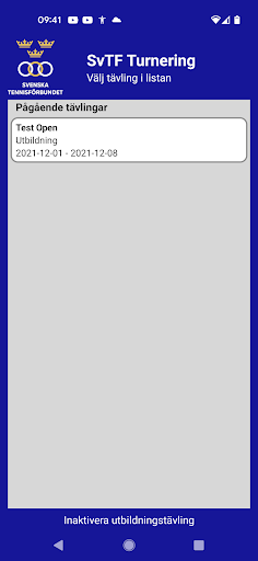 Android application SvTF Turnering screenshort