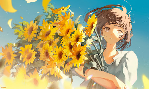 Cute Anime Girl Wallpaper HD Screen 3