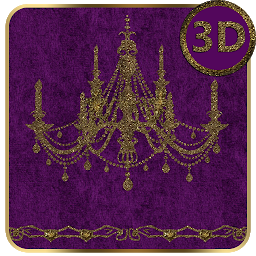 Ikoonipilt Purple Gold Chandelier 3D Next
