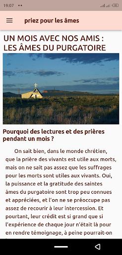 Android application prières pour le purgatoire : 1 screenshort