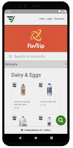 Android application FavTrip screenshort