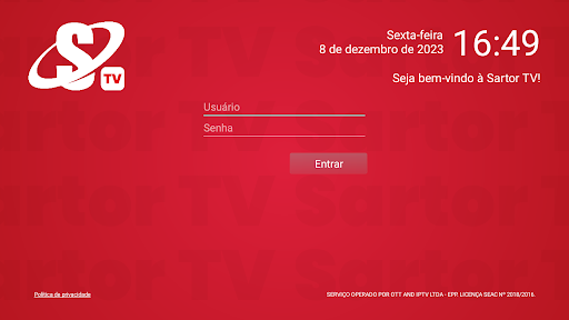Android application Sartor TV screenshort