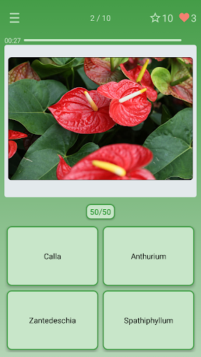 Android application Quiz: Flowers, Plants screenshort