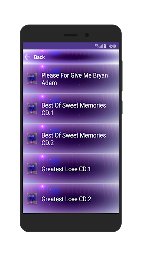 Android application Love Songs Sweet Memories screenshort