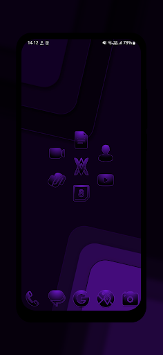 Screenshot of Purple Night Icon Pack