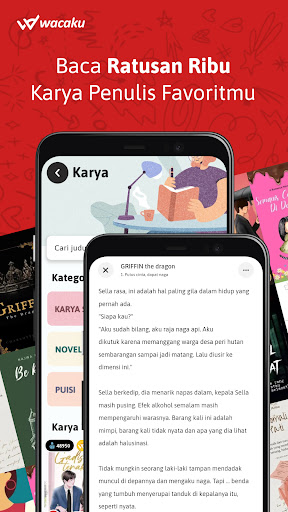 Android application Wacaku: Read Novels and Ebooks screenshort