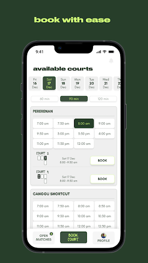 Android application Jungle Padel screenshort