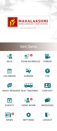 Android application Mahalakshmi Vidhyashram screenshort