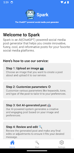 Android application Spark screenshort