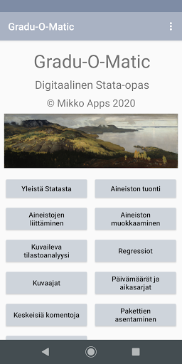 Android application Gradu-O-Matic: Stata-opas screenshort