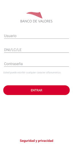 Android application VALO – Banca Móvil screenshort