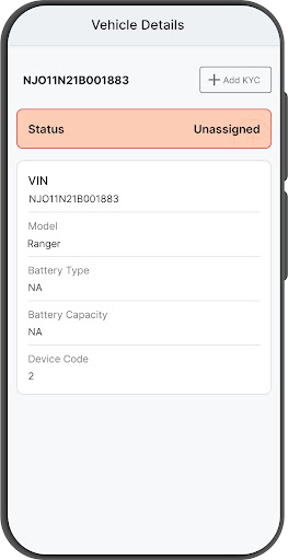 EV Konnect USERS Screen 2