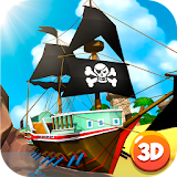Pirate Battleship Fight 3D icon