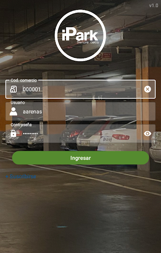Android application iPark screenshort