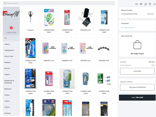 PlaceAll POS Screen 2