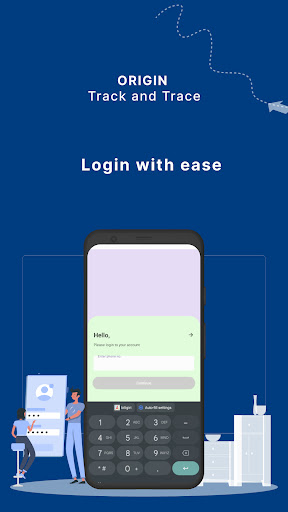 Android application Origin - Track and Trace screenshort