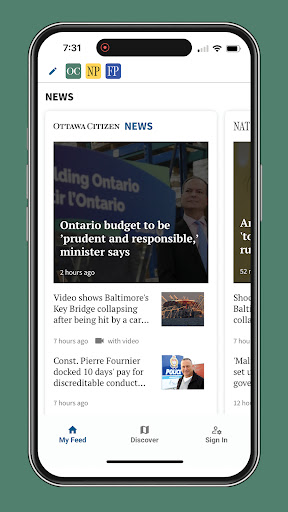 Android application Ottawa Citizen screenshort