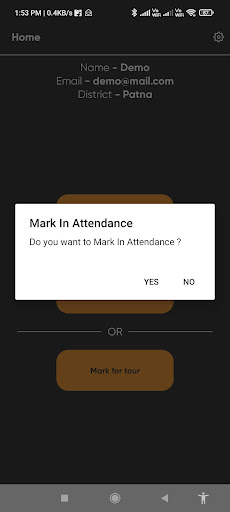 Android application BIADA - Attendance App screenshort