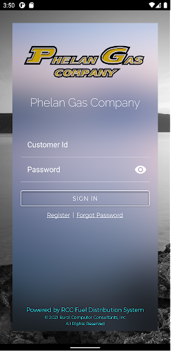 Android application Phelan Gas Company screenshort