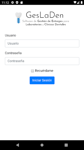 Android application GesLaDen - Clínicas Dentales screenshort