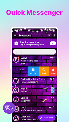 Android application Color SMS: Message & Messenger screenshort