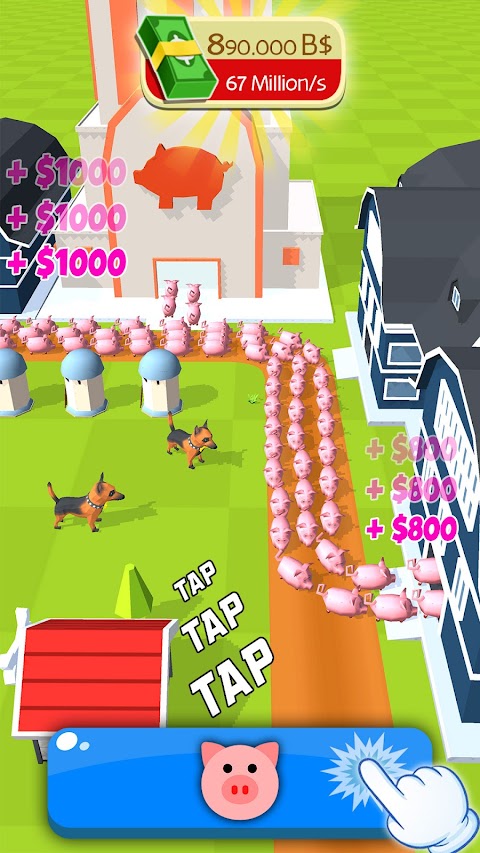 Tiny Pig Tycoon: Piggy Gamesのおすすめ画像2