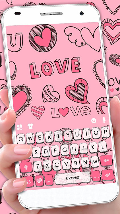 Doodle Pink Love Theme - 8.7.1_0616 - (Android)