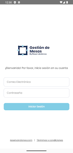 Android application Gestión de Mesas Reservándonos screenshort