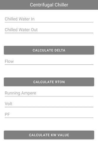 Chiller Load Calculator Screen 2