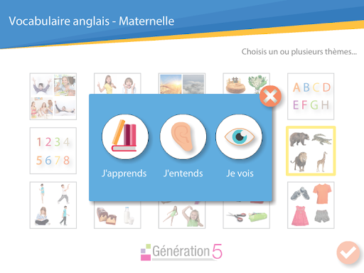 Vocabulaire anglais Maternelle Screen 2