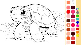 screenshot of Animal coloring pages games