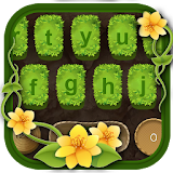 Grass keyboard. Plant, flower keyboard icon