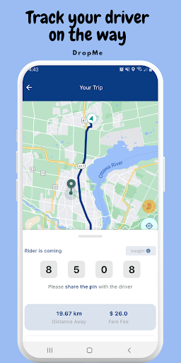 DropMe: Ride to Destination Screen 3