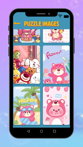 Screenshot of Cute Pink Bear Jigsaw Puzzle