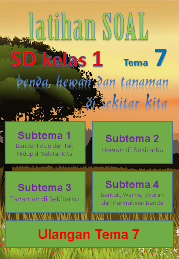 Latihan Soal SD Kelas 1 Tema 7