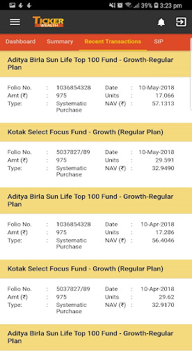 Ticker Wealth Client Screen 3