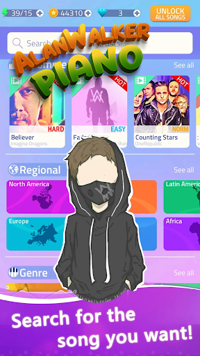 Android application Alan Walker Music Piano screenshort