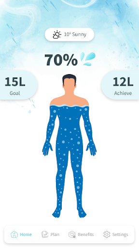 Android application Water Tracker Plus-Alarm screenshort