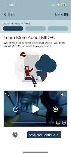 MIDEO Card Screen 3